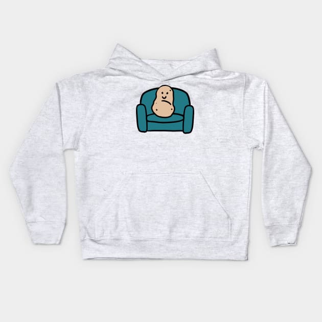 Couch Potato Kids Hoodie by DumbApples